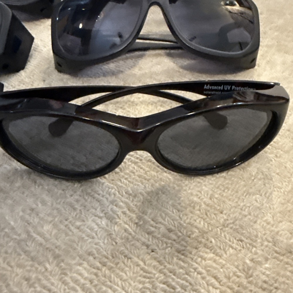 Lot of 8 SOLAR SHIELDS BLACK WRAP FIT OVERS EYE PROTECTION-All 8 pairs included - Picture 4 of 12
